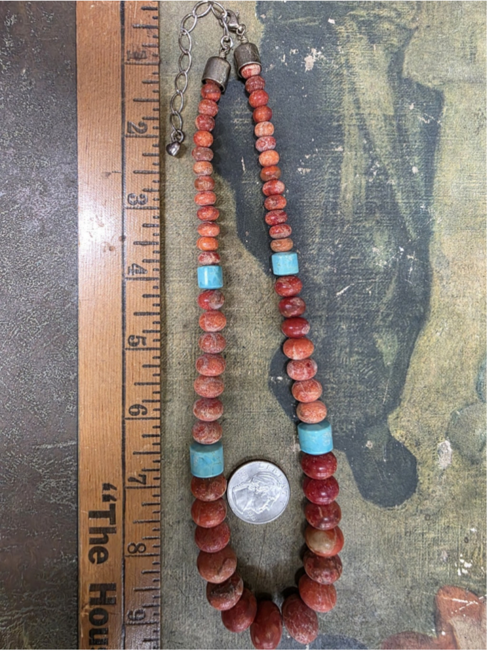 Jay King DTR Sponge Coral Turquoise Sterling Silver Necklace 925 Mine Finds 81